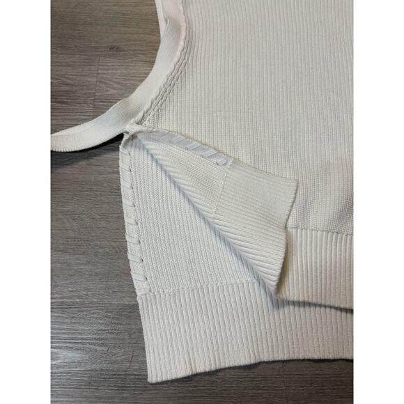 3.1 Phillip Lim Lace Up Cotton Ribbed Knit Vest M Minimalist Quiet Luxury Casual - Picture 15 of 15
